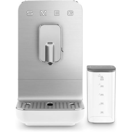 Espressor automat Smeg BCC13WHMEU cu sistem de lapte, retro, 19 bar, 1350 W, alb