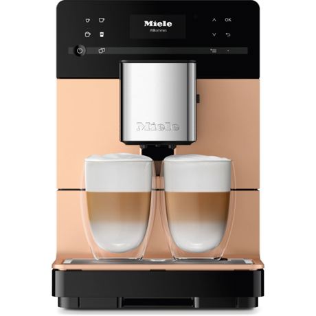 Aparat de cafea espresso automat, Miele, CM 5510, Silence PearlFinish, 15 bar, 1.3l, Functie OneTouch for Two, AromaticSystem, Rose