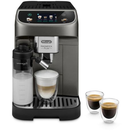 Espressor Delonghi ECAM320.70.TB, Putere 1450 W, Pompa 15 bar, Ecran tactil, Afișaj TFT color de 3,5", LatteCrema Hot, Titanium Black