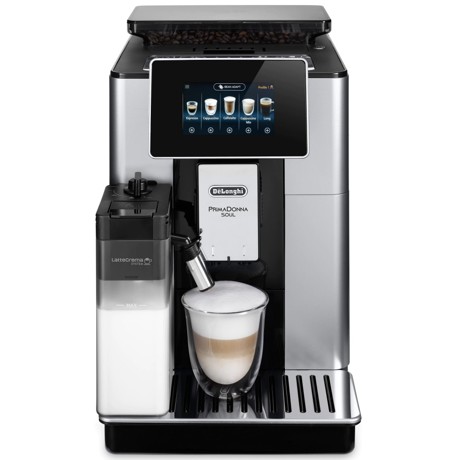 Espressor Delonghi ECAM610.55.SB, Carafa pentru lapte, Sistem LatteCrema, Rasnita cu tehnologie Bean Adapt, Coffee Link App, 1450W, 19 bar,2.2 l, Negru - Argintiu