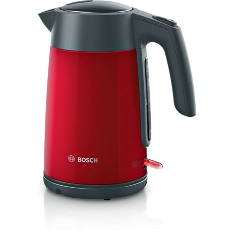 Fierbator de apa Bosch TWK7L464,2400 W, 1,7 L, 220-240 V, indicator pentru numarul de cesti, oprire automata, rosu