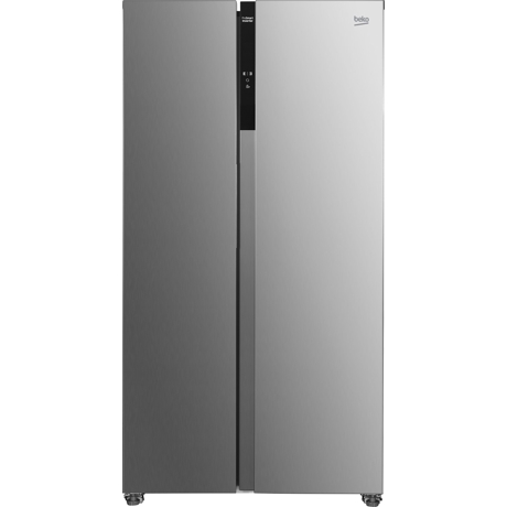 Frigider side by Side Beko GNO5322XPN, 532 l, Clasa E, NeoFrost Dual Cooling,Compresor ProSmart Inverter, Display with touch control, H 177 cm, Inox Look