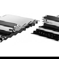 Gratar electric Amica GK 5011 ProfiGrill, 2000 W, 6 programe automate, program manual grill , Inox/Silver