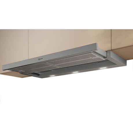 Hota Neff D46ED52X1, 60 cm,  telescopica, 729 m³/h,  3 trepte de putere + Intensiv, taste push, Iluminare LED, Inox