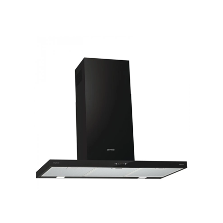Hota incorporabila Gorenje WHT9SYB, Decorativa, 650 m³/h, Touch control, 70 dB, Iluminare LED, Negru