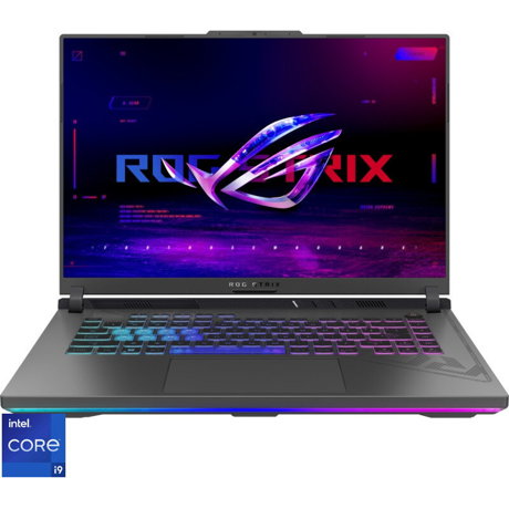 Laptop Gaming ASUS ROG Strix G16 G614JV-N4120, 16-inch, QHD+ 16:10 (2560 x 1600, WQXGA), Anti-glare display, IPS-level13th Gen Intel® Core™ i9- 13980HX Processor 2.2 GHz (36M  Cache, up to 5.6 GHz, 24 cores: 8 P- cores and 16 E-cores), NVIDIA® GeForce RTX™ 4060 Laptop GPU, ROG Boost: 2420MHz* at