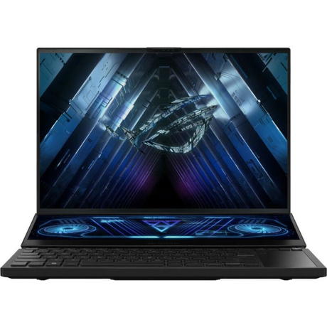 Laptop Gaming ASUS ROG Zephyrus Duo 16, GX650PY-NM072X, 16-inch, QHD+ 16:10 (2560 x 1600, WQXGA), Anti-glare display, Mini LEDAMD Ryzen 9 7945HX Mobile Processor (16-core/32-thread, 64MB L3 cache, up to 5.4 GHz max boost), NVIDIA GeForce RTX 4090 Laptop GPU, ROG Boost: 2090 MHz* at 175W (2040MHz