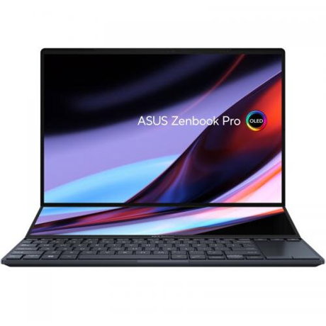 Laptop ASUS ZenBook ProDuo, UX8402ZE-M3026X, 14.5-inch, 2.8K (2880 x 1800) OLED 16:10 aspect ratio, Intel® Core™ i7-12700H Processor 2.3 GHz (24M Cache, up to 4.7 GHz, 6P+8E cores), Intel® Iris Xe Graphics, NVIDIA® GeForce® RTX™ 3050 Ti Laptop GPU, N/A, 16GB LPDDR5 on board, 1TB M.2 NVMe™ PCIe® 4.0