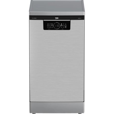 Masina de spalat vase Beko BDFS26046XQ, 10 seturi, 6 programe, Motor ProSmart Inverter, Clasa C, TimeDelay, AquaIntense, 45 cm, Inox