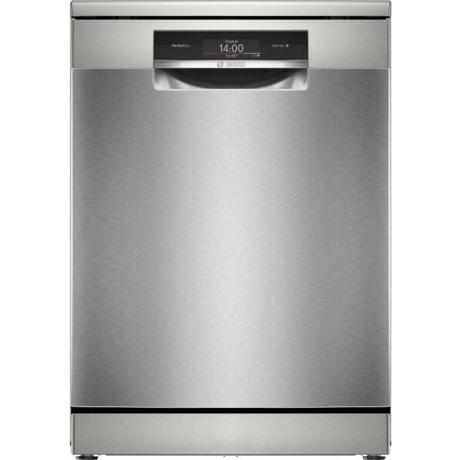 Masina de spalat vase Bosch SMS8TCI01E, Independenta, 14 seturi, Clasa energetica A, EfficientDry si Heat exchanger, Emotion Light,  Aqua Stop, AquaSensor, DosageAssist, Detergent Automation, 8 programe, 5 functii speciale, Inox