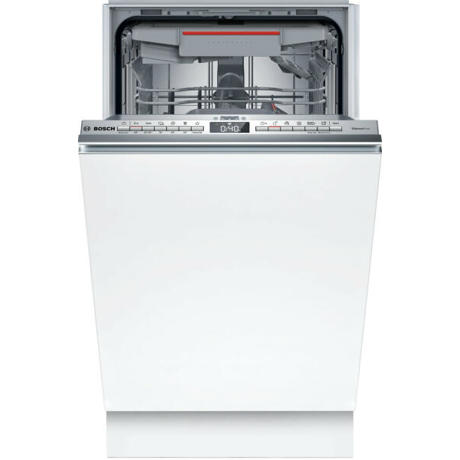 Masina de spalat vase Bosch SPV4EMX24E, complet incorporabila, capacitate 10 seturi, clasa de eficienta energetica C, Eficient Dry si Heat Exchanger, DuoPower spray arms in cosul superior, consum de apa 8,9l, InfoLight, AquaSensor, DosageAssist, Detergent