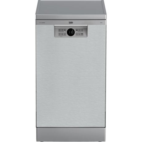 Masina de spalat vase Beko BDFS26020XQ, Independenta, 10 seturi, 6 programe, Fast+, Display LED, Hygiene Intense, 45 cm, Pearl Inox