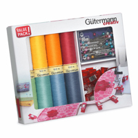 Set 8 papiote + agrafe si bolduri Gutermann Sew-All Thread Kit