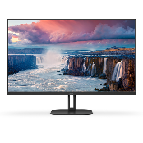 MONITOR AOC 24V5CE/BK 23.8 inch, Panel Type: IPS, Backlight: WLED, Resolution: 1920x1080, Aspect Ratio: 16:9,  Refresh Rate:75Hz, Response time GtG: 4 ms, Brightness: 300 cd/m², Contrast (static): 1000:1, Contrast (dynamic): 20M:1, Viewing angle: 178/178, Color Gamut (NTSC/sRGB/Adobe RGB/DCI-P3)