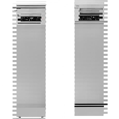 Masina de spalat vase Toshiba DW-10F2S, Independenta, 10 seturi, 6 programe, Clasa D, AquaStop, Auto Open, Filtru AntiBacterian, 45 cm, Inox