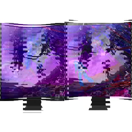 Monitor 55" Samsung LS55BG970NUXEN, gaming, VA, 4K 3840* 2160, 1 ms, 178/ 178, 600 cd/ mp, 16:9, 165 Hz, 1.000.000:1, Sistem Tizen, Bixby, Microsoft 365, Bluetooth 5.2, Flicker-free, Low Blue Light, AMD FreeSync Premium Pro, Neural Quantum Processor Ultra, Cockpit Mode & Eclipse Lighting, 4* HDMI