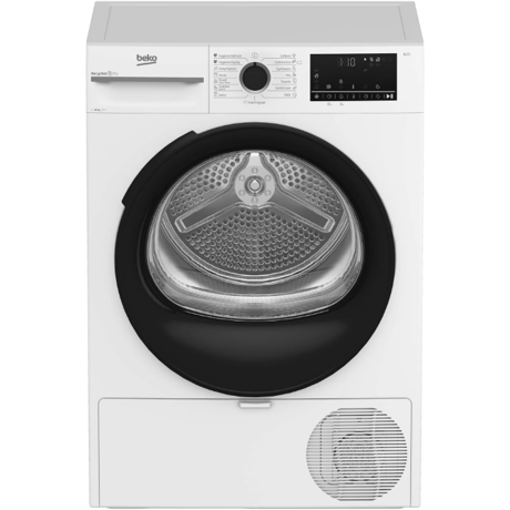 Uscator de rufe Beko BM3T40230W, Pompa de caldura, 10 kg, 15 programe, Clasa A++, Hygienic Drying, RecycledDry, Aquawave, Alb