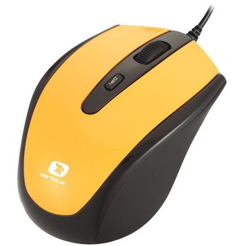 Mouse Serioux Pastel 3300, USB, Yellow