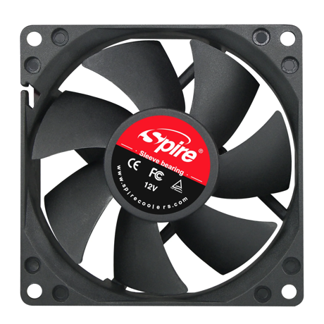 Ventilator carcasa PC Spire SP08025S1L3, 80mm, 30000 h, 19 dB, Tehnologie Sleeve Bearing, 2200 RPM