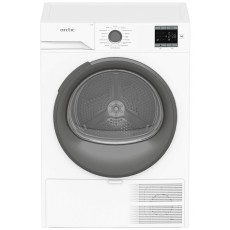Uscator de rufe Arctic cu pompa de caldura A2T17239W, 7 kg, Clasa A++, 15 programe, Auto Antisifonare, Aqua Surf, Hygienic Drying, Display, Alb