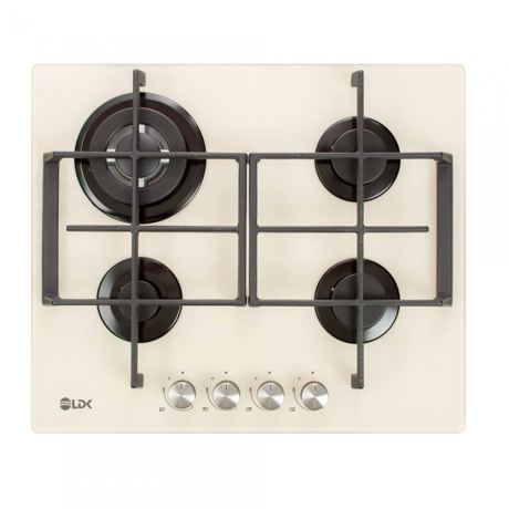 Plita incorporabila LDK CORDOBA WOK JZ4BEIJE60, Gaz, 4 arzatoare, Arzator WOK, Gratare fonta, Aprindere electrica, Siguranta gaz, 59 cm, Bej, ART11730