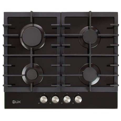 Plita incorporabila LDK TOLEDO JZ4BK60, Gaz, 4 arzatoare, Gratare fonta, Aprindere electrica, Siguranta gaz, 59 cm, Negru, ART11735