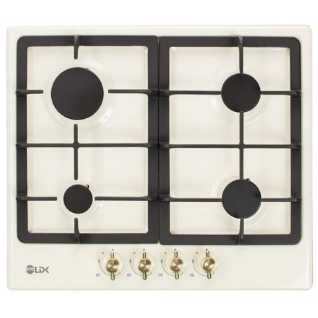 Plita incorporabila LDK OVIEDO JZ4BEIGE60, Gaz, 4 arzatoare, Gratare fonta, Aprindere electrica, Siguranta gaz, 59 cm, Bej, ART11737