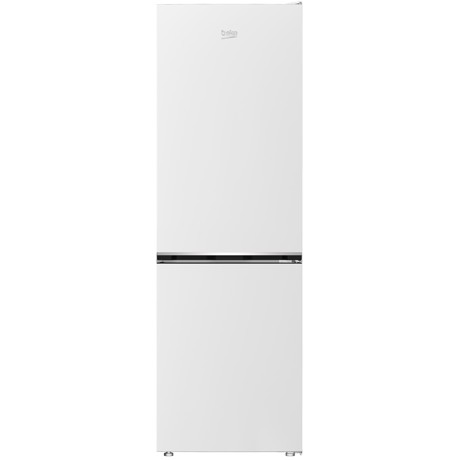 Combina frigorifica Beko, tehnologie AeroFlow, Beyond, control mecanic,vol. brut 369(util 210+106), clasa energetica E, rafturi sticla, iluminare LED, 186,5 x 59,5 x 66,3 (lxLxA, cm), culoare White, maner integrat.