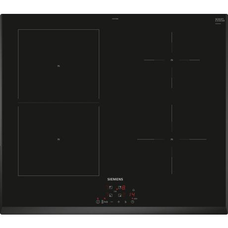 Plita incorporabila Siemens ED651BSB6E, Inductie, 4 zone de gatit, touchControl, 17 niveluri de putere, 60 cm, Negru