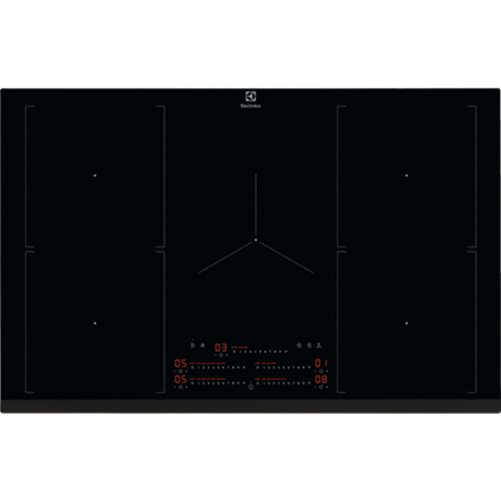 Plita incorporabila Electrolux EIV84550, Inductie, 5 zone de gatire, Control touch, Booster, Conectivitate hota, Timer, Oprire automata, 78 cm, Negru