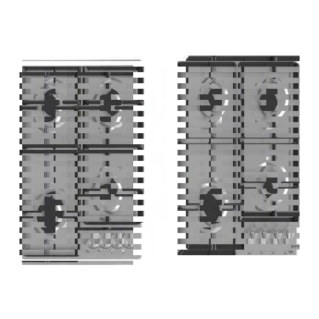 Plita incorporabila Gorenje G641EX, Gaz, 60cm, 4 zone de gatit, 7650W, control mecanic, Inox