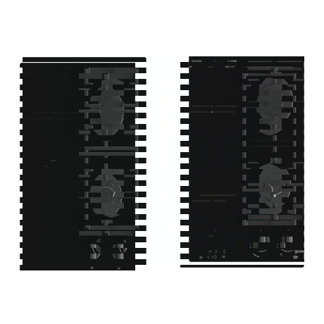 Plita incorporabila Gorenje GCI691BSC, Mixta, Gaz-Inductie, 4 Arzatoare, 60 cm, Funcţia Power-Boost, Negru