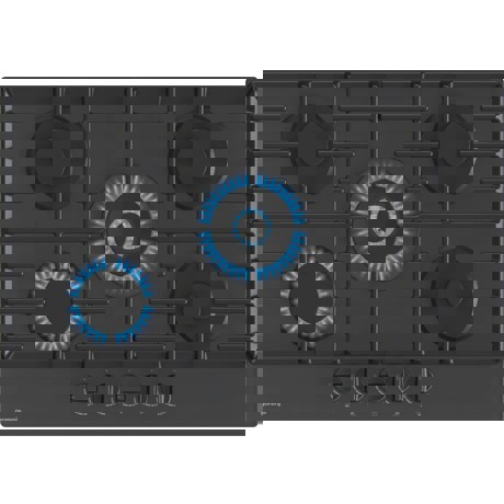 Plita incorporabila Gorenje GTW7C51B, Gaz, 5 Arzatoare, Sticla Neagra, Wok, 75 cm, Negru