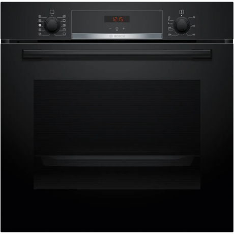 Cuptor incorporabil Bosch HQA534BB3, 71 L, Electric, Multifunctional, Added Steam, Grill, 8 functii, Autocuratare EcoClean + hidrolitica, 3D Hotair, Clasa A+, Negru