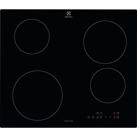 Plita incorporabila Electrolux LIB60424CK, Inductie, 4 zone de gatit, Control Touch, Booster, Blocare de siguranta pentru copii, 60 cm, Negru
