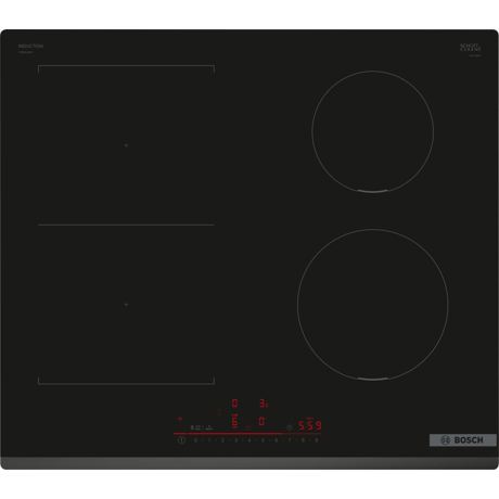 Plita incorporabila Bosch PVS631HB1E, Inductie, 4 zone de gatit, Combi Zone, Power Boost, Home Connect, 60cm, Negru