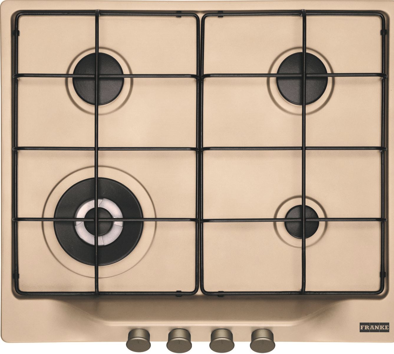 Plita incorporabila Franke Country FCH 604 3G TC OA E Avena, 4 arzatoare gaz, Arzator tripla coroana, Aprindere electrica, 59 cm, Avena 106.0696.800