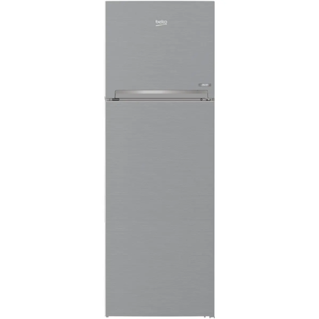 Frigider cu 2 usi Beko RDNE350K40XBN, NeoFrost, Termostat reglabil, Ventilator in comparimentul racitor, iluminare LED, Compresor Inverter Vol.total net: 313l, Vol. util racitor:l 240 l, Vol util congelator: 73 l, clasa energetica E, rafturi sticla, culoare Silver, usi reversibile, dimensiuni: 172x59.5x65,5 cm (HxLxA)