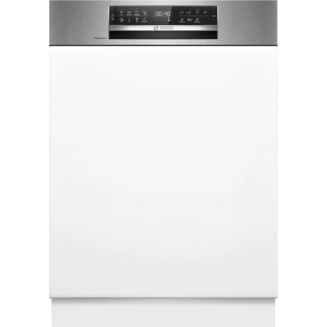 Masina de spalat vase semi-incorporabila Bosch SMI6ZCS16E, 14 seturi, 8 programe, Silence Pro, Perfect Dry, Sistem Rackmatic, TimeLight, EmotionLight, Tab-count, EcoSilence Drive, Home Connect, 60 cm, Clasa B