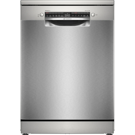 Masina de spalat vase Bosch SMS6ZCI10E, 14 seturi, 6 programe, PerfectDry, Sistem Rackmatic, Silence Pro, Tab-count, Home Connect, EcoSilence Drive, Clasa B, 60 cm, Inox anti-amprenta