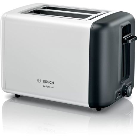 Prajitor de paine Bosch TAT3P421,2 felii, 970W, Alb/ gri