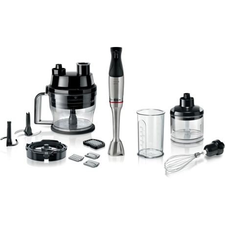 Blender Bosch MSM6M8X1, 1200W, tija de inox, mecanism click, cuplaj ceramic, buton ergonomic pt selectarea vitezelor