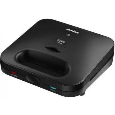 Sandwich-maker Amica SMK4011, 750 W, 3 tipuri de placi, Negru