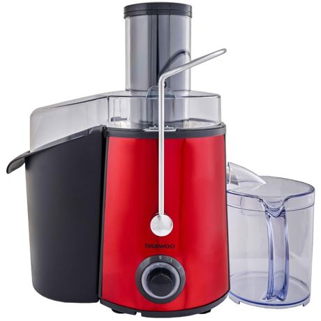 Storcator de fructe si legume Daewoo DPJ225R, putere 1000 W, finisaj inox, 2 viteze, container pulpa 2 litri, container suc 1 litri, iluminare LED