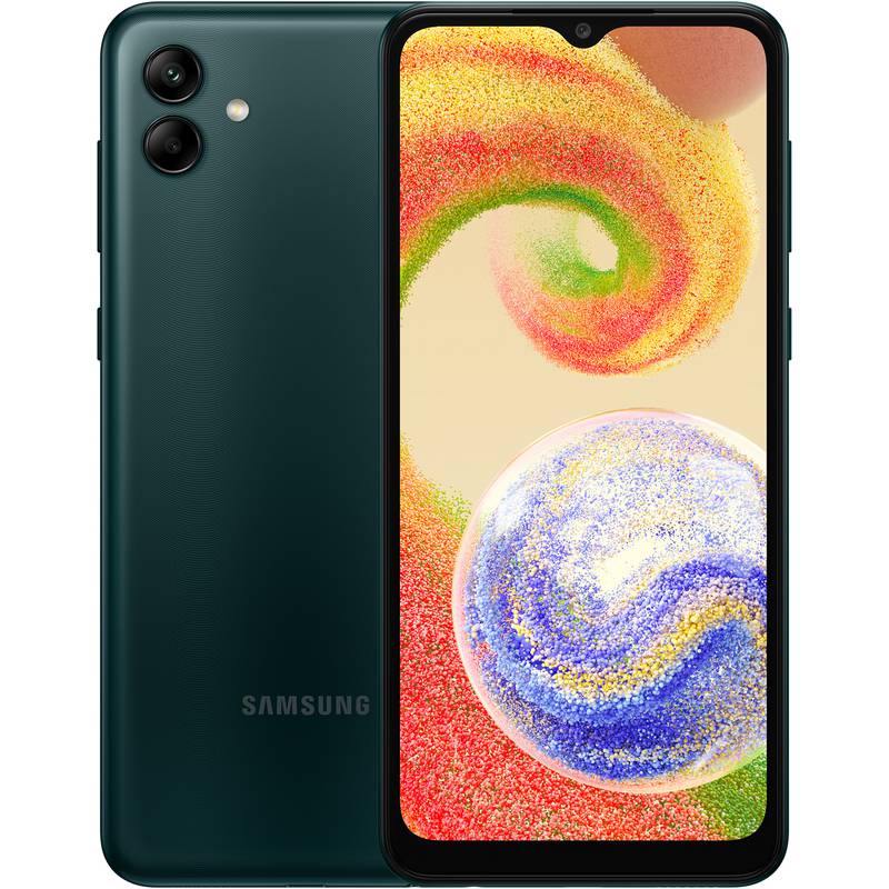 SAMSUNG A04 A045F 6.5" 4GB 64GB DualSIM Green (non EU spec, 2pin EU adapter, CE mark)