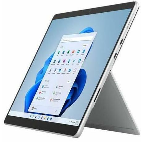 Tableta Microsoft Surface Pro 8 platinum, 13 inch, resolution: 2880 x 1920, aspect ratio: 3:2, Intel Core i7-1185G7, 3.0 GHz, 16GB RAM, 512GB SSD storage, graphics: Intel Iris Xe Graphics, connerctors: 1 x Surface Connect, 1 x 3.5 mm audio female, 2 x Thunderbolt 4 (Type-C), camera resolution