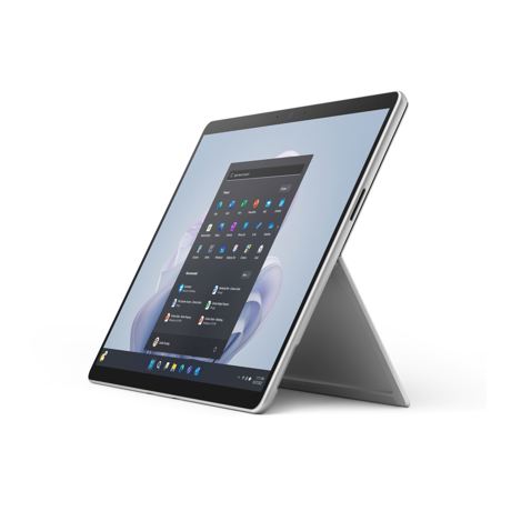 Microsoft Surface Pro 9 Commercial, Tablet PC platinum, Windows 10 Pro, 1TB, i7, Intel® Core™ i7-1265U, 13 inches, resolution 2,880 x 1,920 pixels, frequency 120Hz, aspect ratio 3:2, Intel® Iris® Xe Graphics, WiFi 6 (802.11ax), Bluetooth 5.1, 2x Thunderbolt 4, 1x headphones, Other ports: 1x Surface