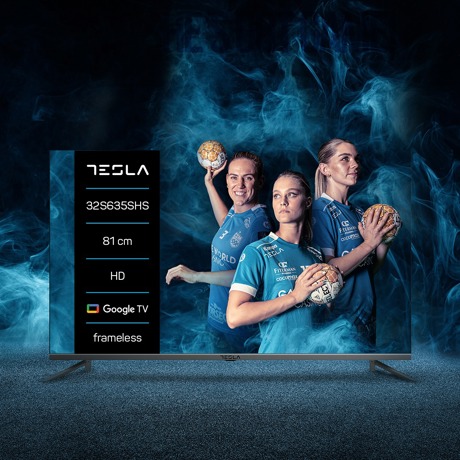 Televizor Smart LED Tesla 32S635SHS, 81cm, HD, Google TV™ OS, Wi-Fi, Bluetooth, Slot CI, Gri