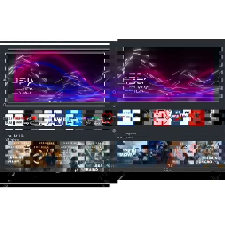 Televizor LED Tesla Smart 43M335BFS, 109 cm, FHD, VIDAA OS, Clasa F, Frameless, Negru