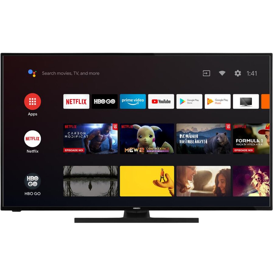 LED TV HORIZON 4K-ANDROID 50HL7590U/C, 50" D-LED, 4K Ultra HD (2160p), Dolby Vision HDR / HDR10 / HLG + MicroDimming, Digital TV-Tuner DVB- S2/T2/C, Android TV 11, Chromecast Built-In + Google Assistant + BT, 1x LAN (RJ45), DLNA 1.5, Contrast 1200:1, 220 cd/m2, 1xCI+, 3x HDMI 2.1, 2x USB 2.0, Dolby